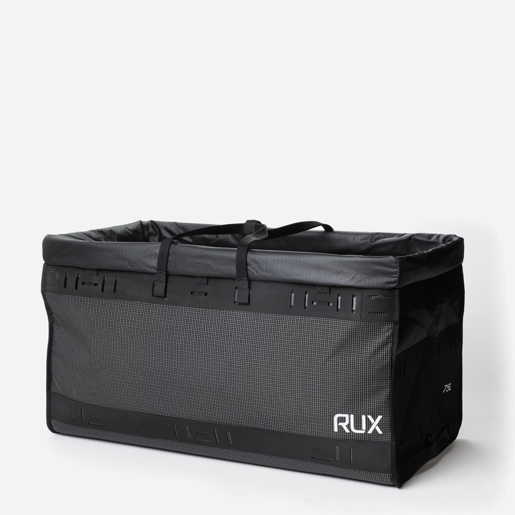 [[contain, #f3f3f3]] | RUX Duffel Box 75L - Black