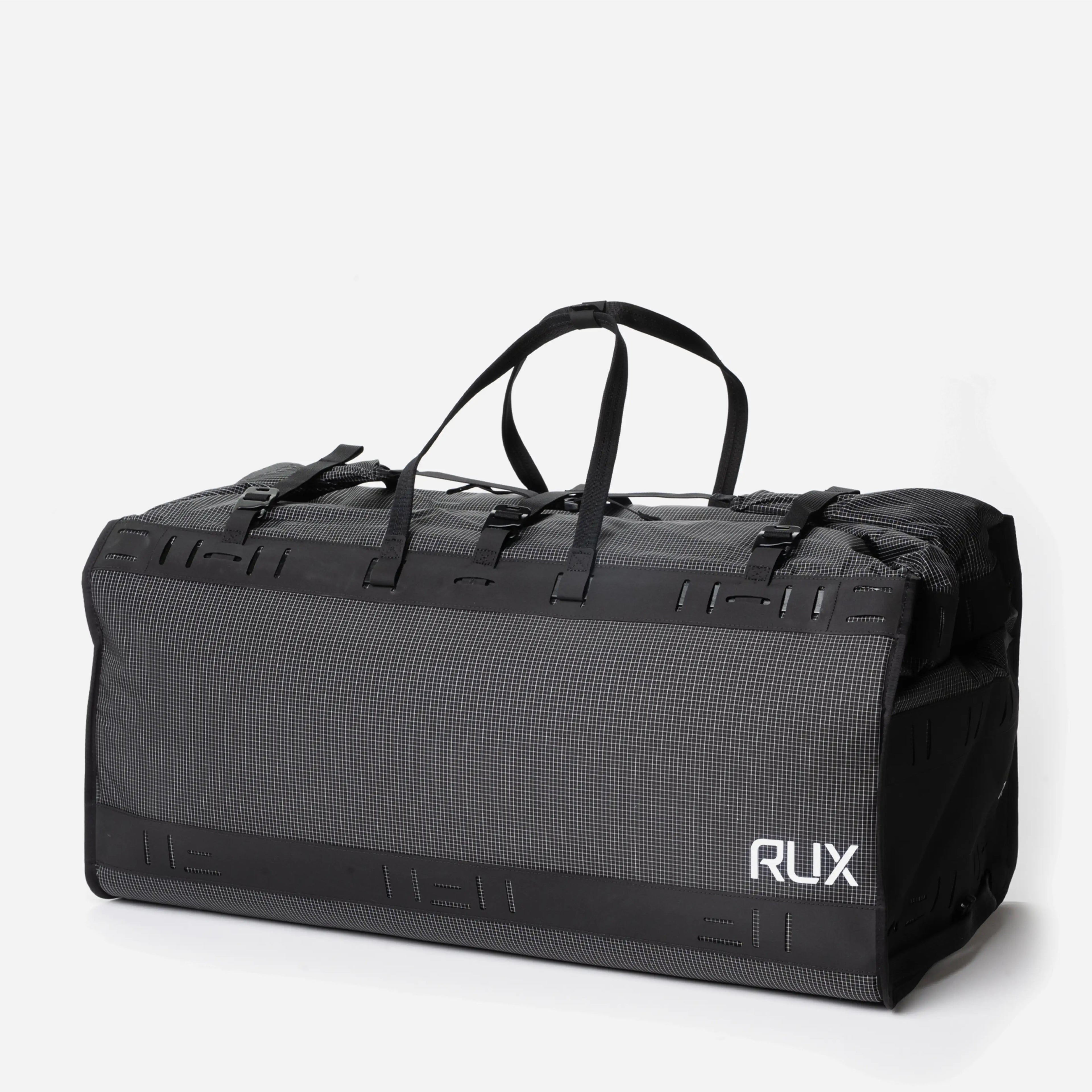 [[contain, #f3f3f3]] | RUX Duffel Box 75L - Black