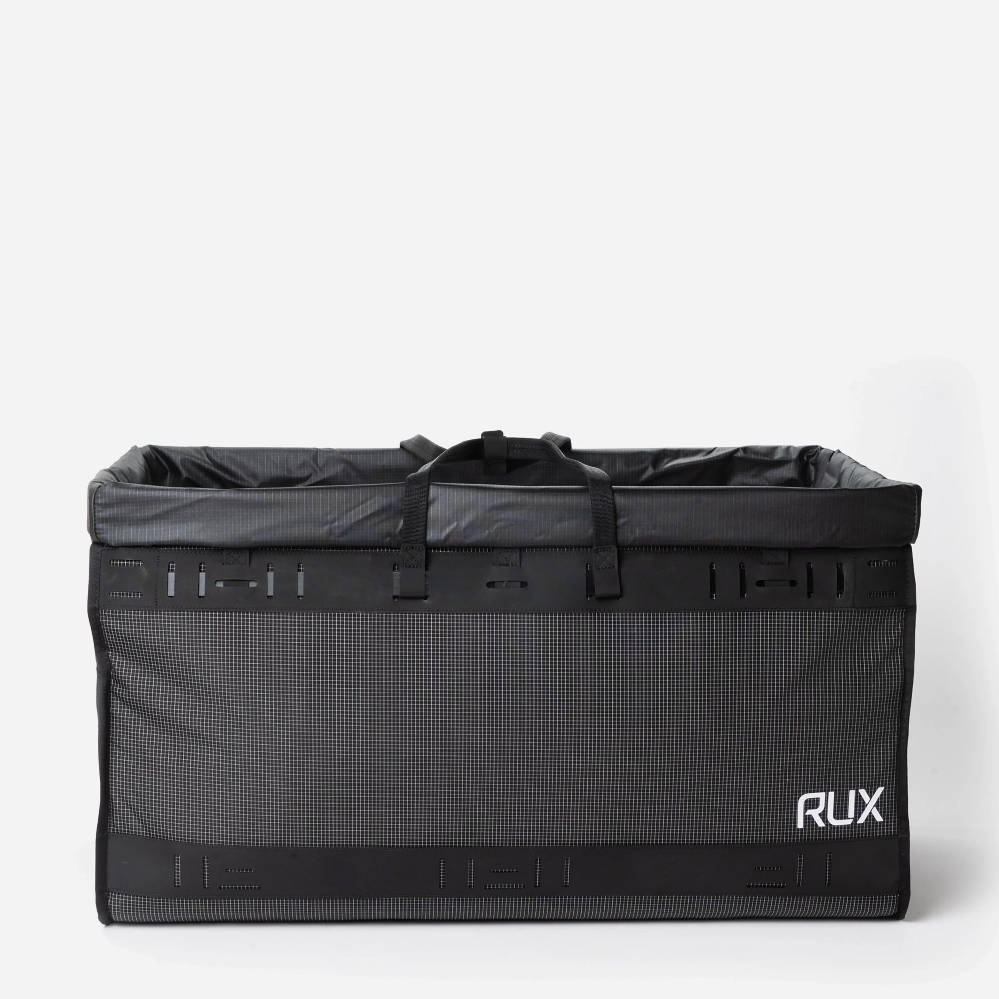 [[contain, #f3f3f3]] | RUX Duffel Box 75L - Black