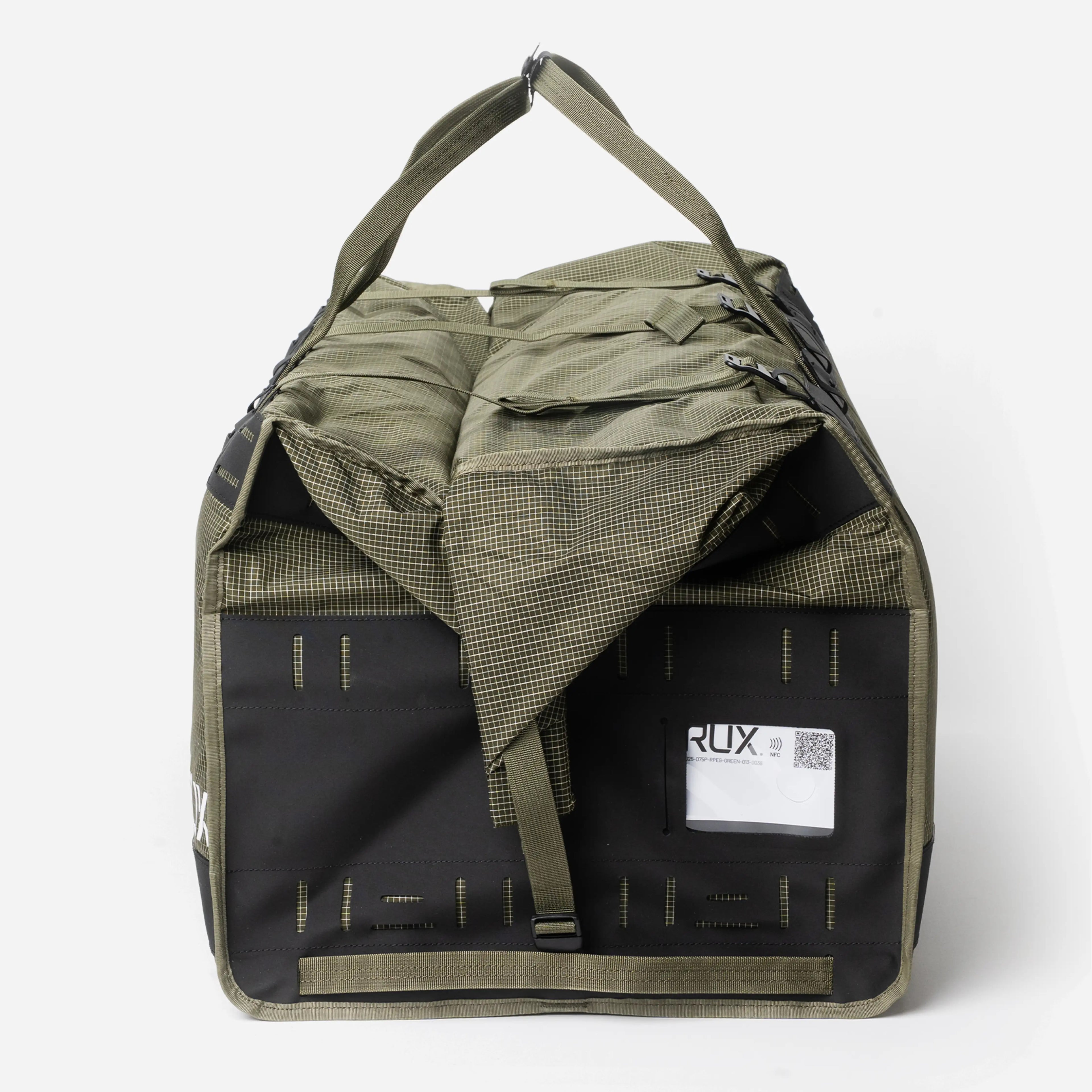 [[contain, #f3f3f3]] | RUX Duffel Box 75L - Green
